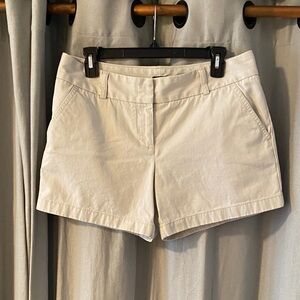 J. Crew Cream Chino Bermuda Short Shorts, Women’s Size 8